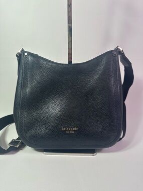 Pre-owned Kate Spade Black Pebbled Leather Crossbody Bag